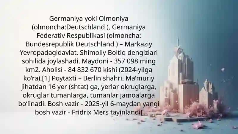 Germaniyaning ijtimoiy-iqtisodiy geografiyasivaturizmi 4