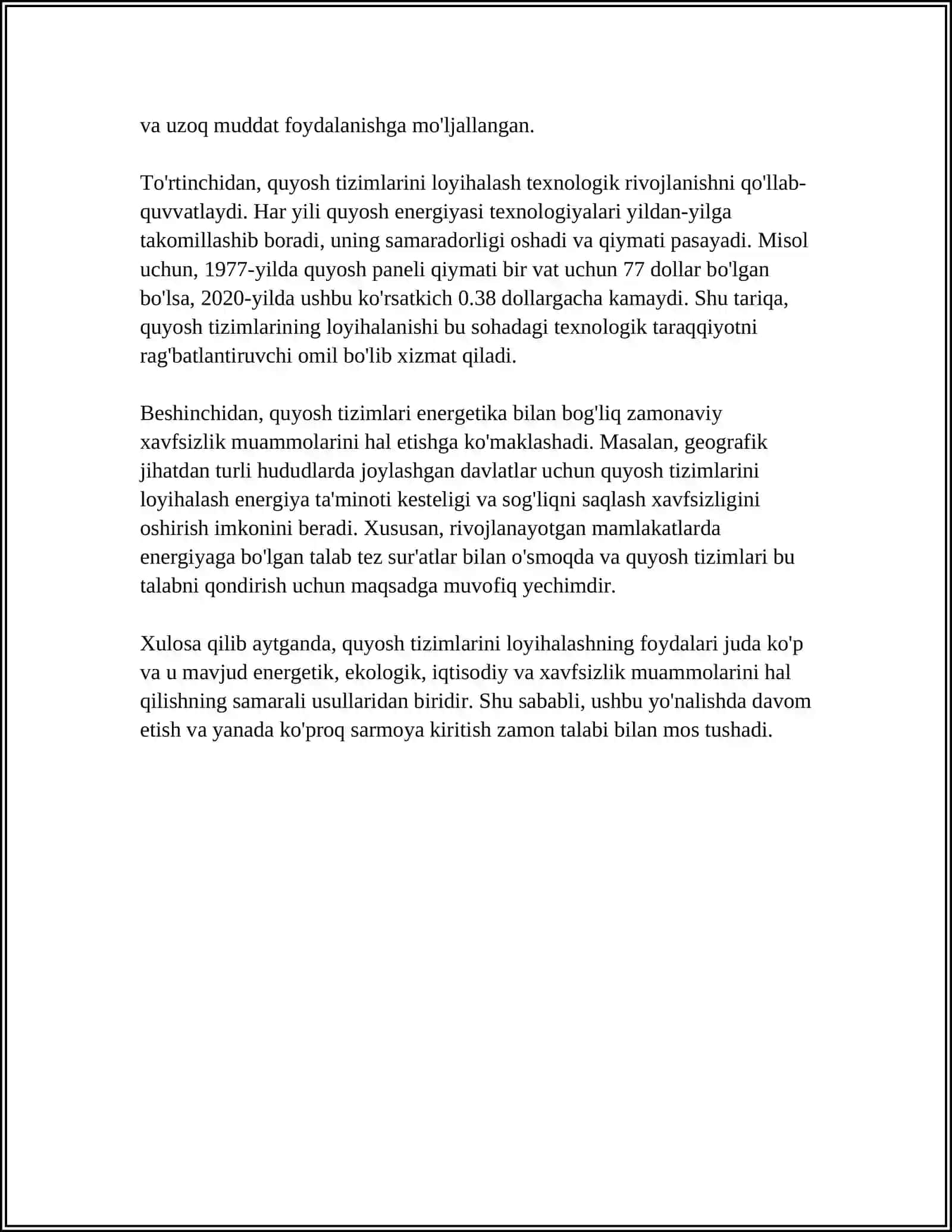 QUYISH TIZIMLARINI LOYALASH. QUYMA GOLIP O'ICHAMLARINI ANIQLASH 4