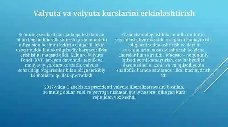O'zbekiston Respublikasi Prezidentining iqtisodiy islohotlari 4