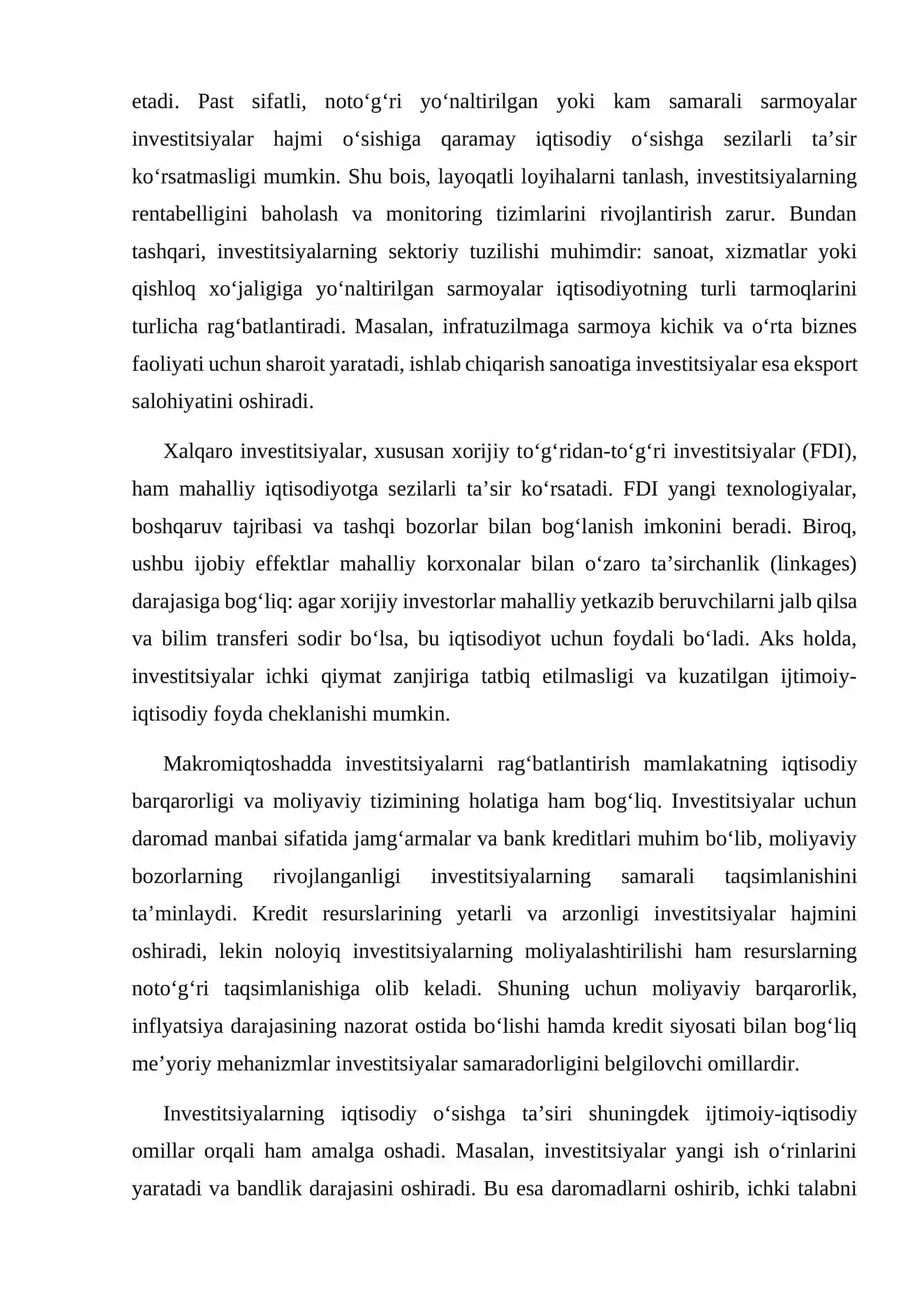 IQTISODIY OʻSISHNI RAGʻBANTLANTIRISHDA INVESTITYALARNING ROLI 4