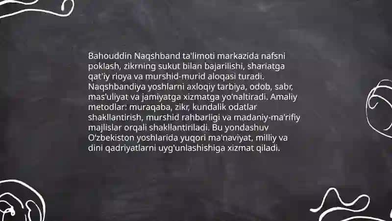 Yuksak maʼnaviyatli yoshlarni tarbiyalashda oʻzbek allomalarning ilmiy me'rosi 4