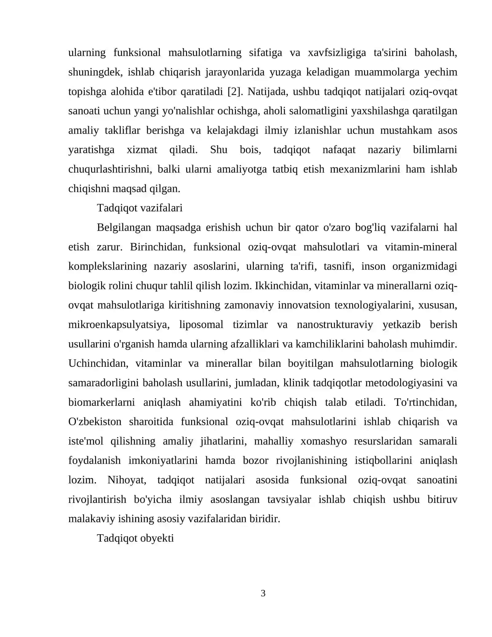 Vitaminlar va minerallardan foydalangan holda funksional oziq ovqat mahsulotlarini ishlab chiqarishn 4