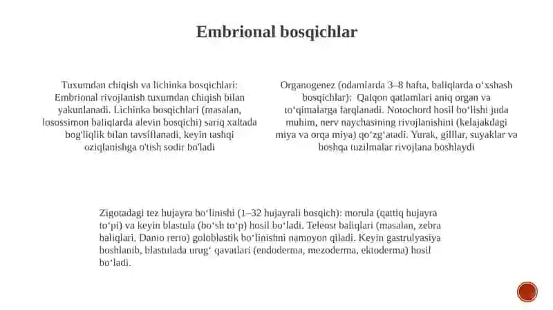 Baliqlarning koʻpayishi va rivojlanishi 4