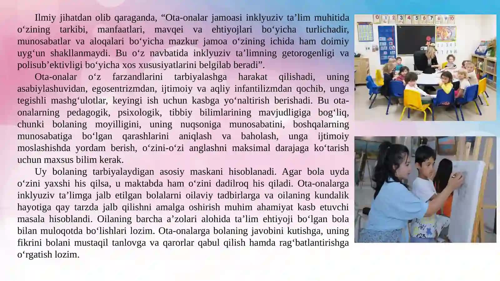 Shifoxonada uzoq muddatli davolanayotgan bolalar uchun ta’limiy muhitni yaratishning o‘ziga xos xususiyatlari 4