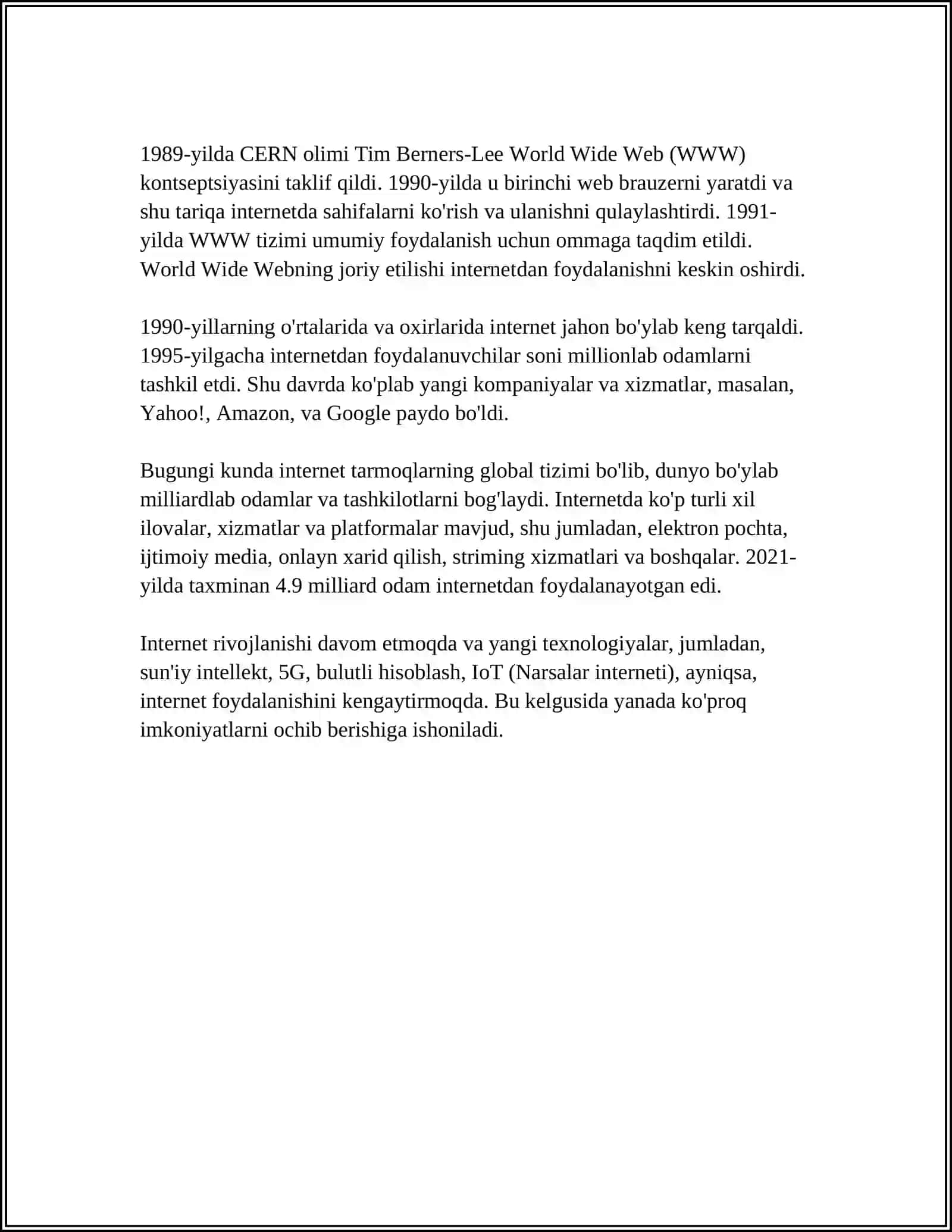 THE INTERNET AND E-COMMERCE 4