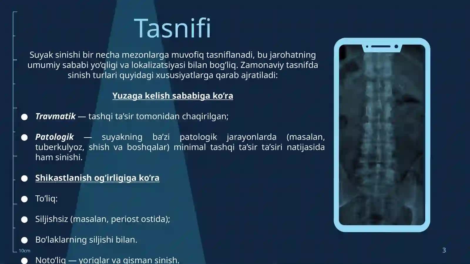 Suyak va bo’g’imlarning shikastlanishi va ularda birinchi yordam 4