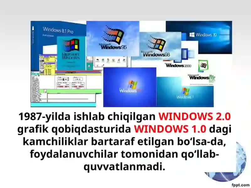 MS Windows 10,13,16 operation tizimlari va ulardagi yangi imkoniyatlari 4
