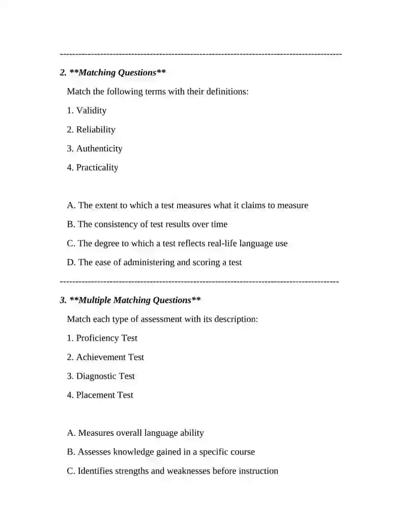 Principles of Language Assessment and Test Design 4