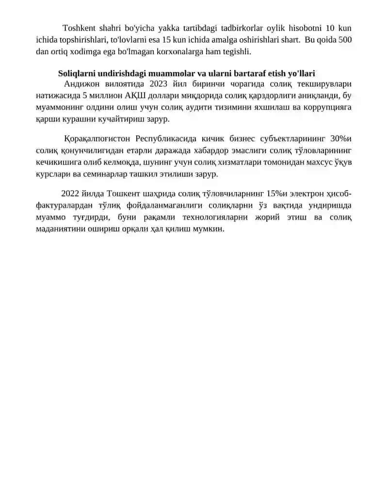 AKTSIZ VA QO’SHILGAN QIYMAT SOLIG’I VA ULARNI UNDIRISH TARTIBI 4