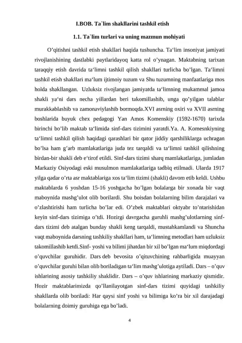 Ta`lim shakllari va uning mazmun mohiyati 4