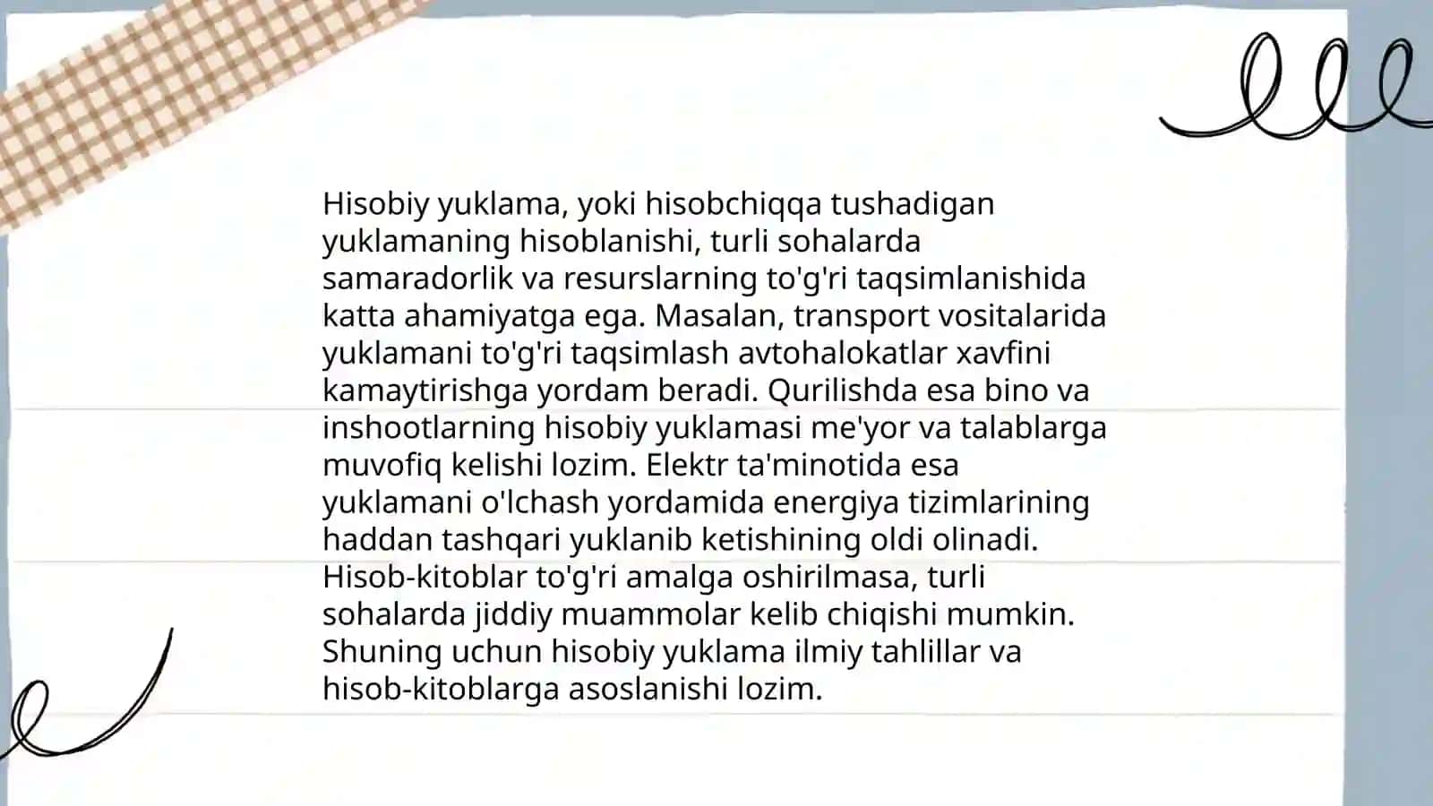 Elektr ta'minoti tizimida hisobiy yuklama va uni aniqlash usullari 4