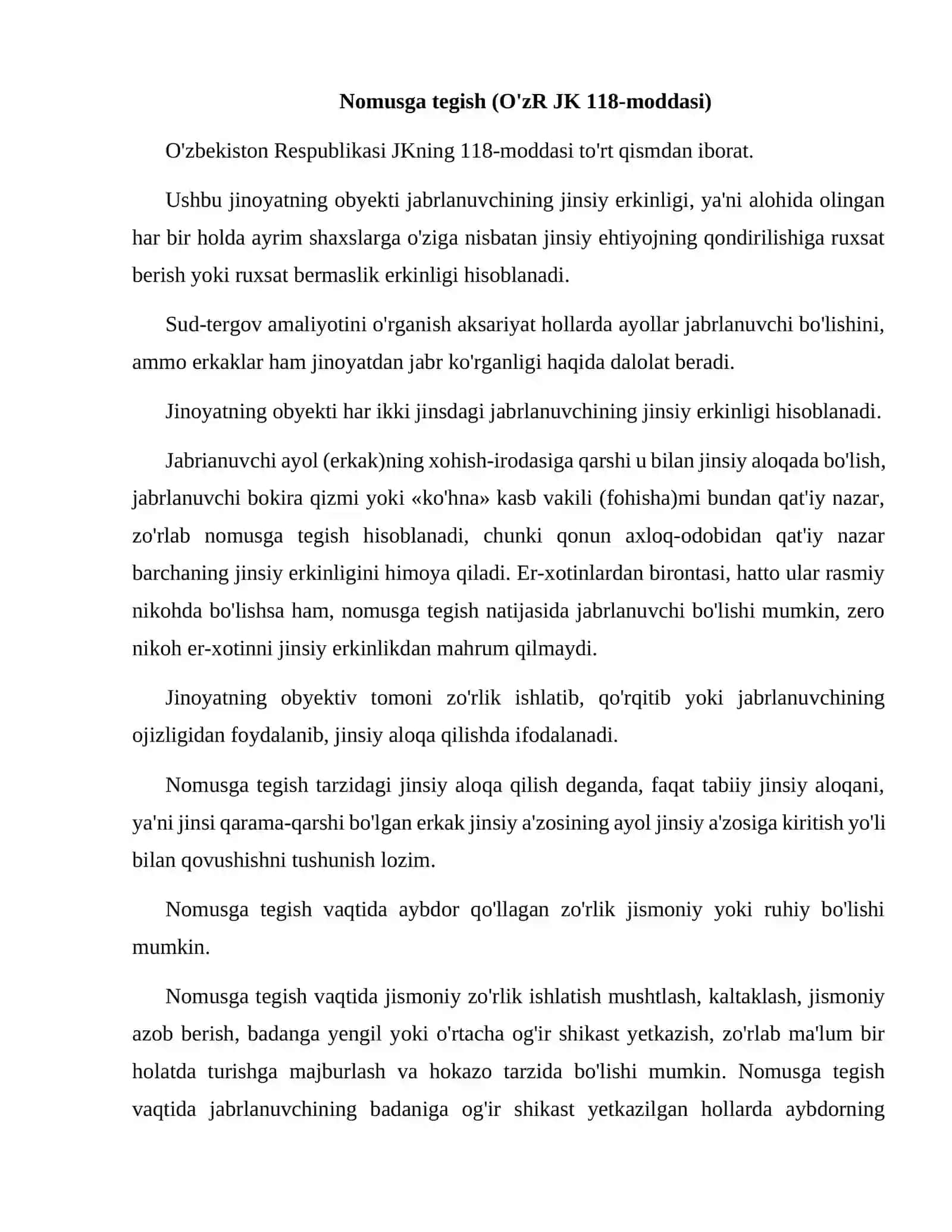 JINSIY ERKINLIKKA QARSHI JINOYATLAR 4
