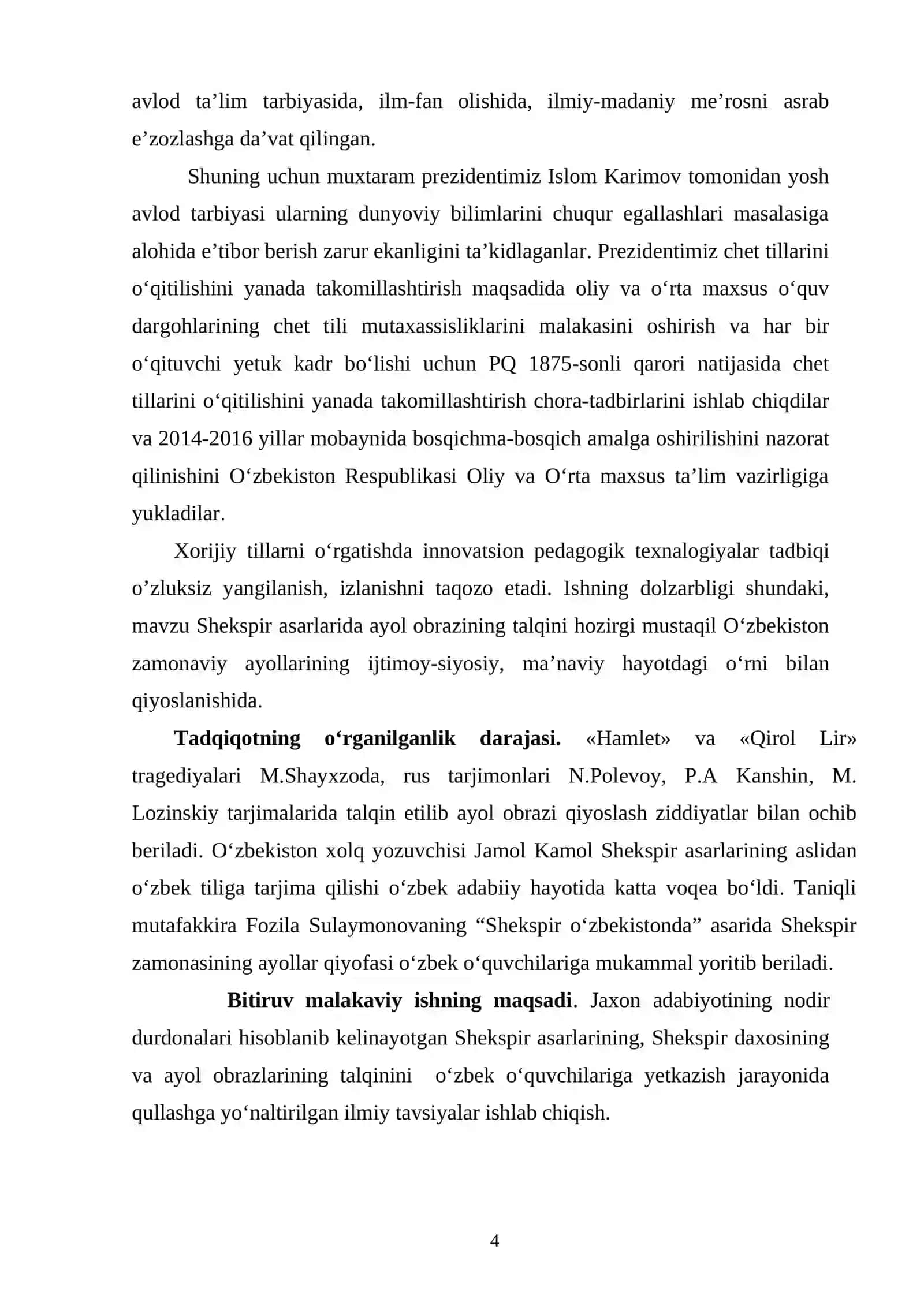 Shekspir asarlarida ayol obrazining talqin etilishi 4