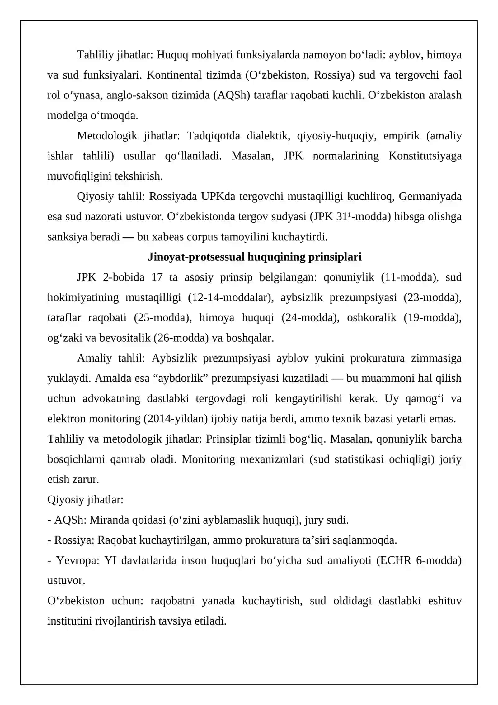 Jinoyat-protsessual huquqi tushunchasi, mohiyati 4