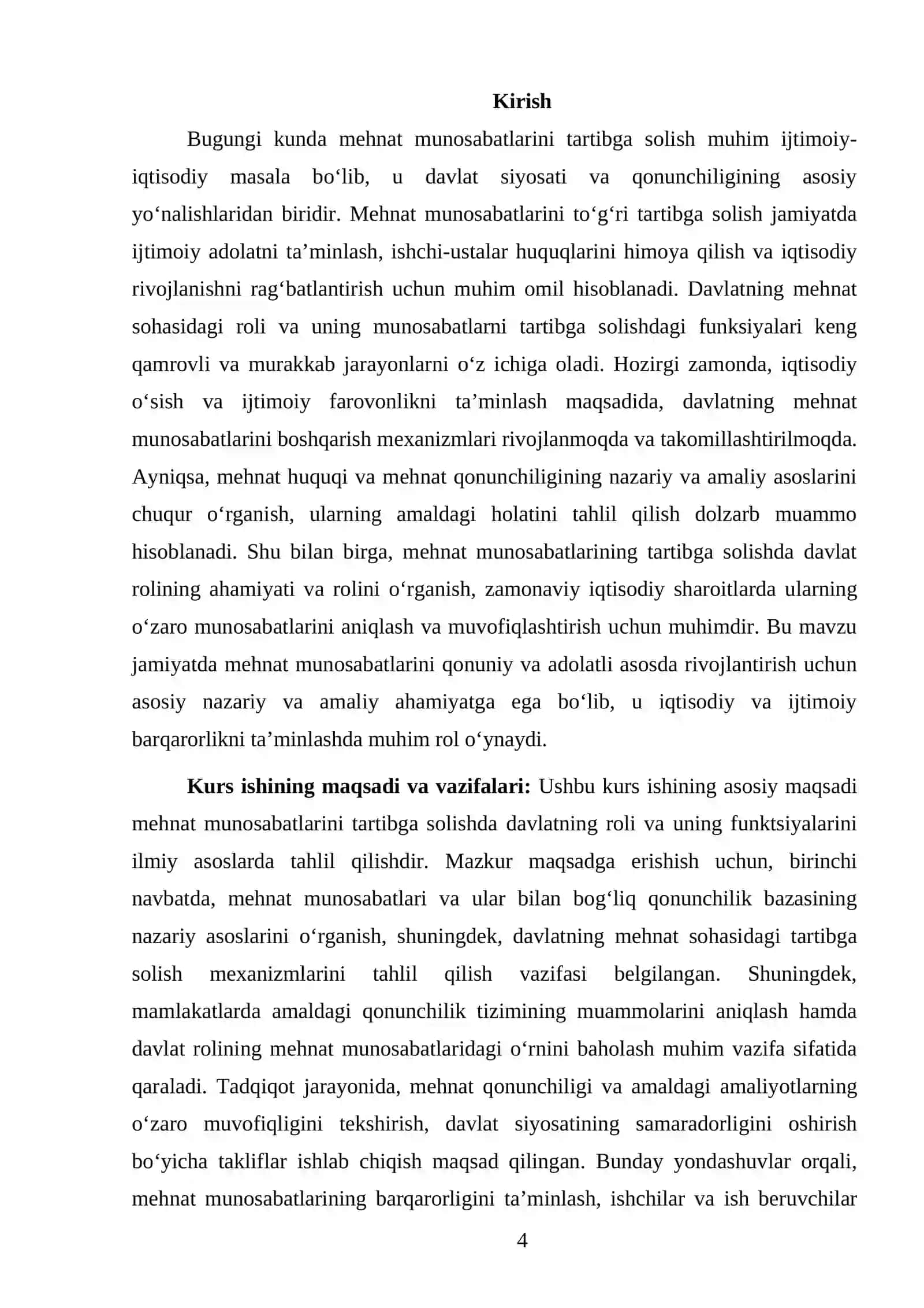 Mehnat munossbatlarini tartibga solishda davlatning roli 4