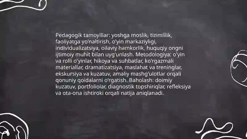 Maktabgacha yoshdagi bolalarni huquqiy tarbiyalash 4
