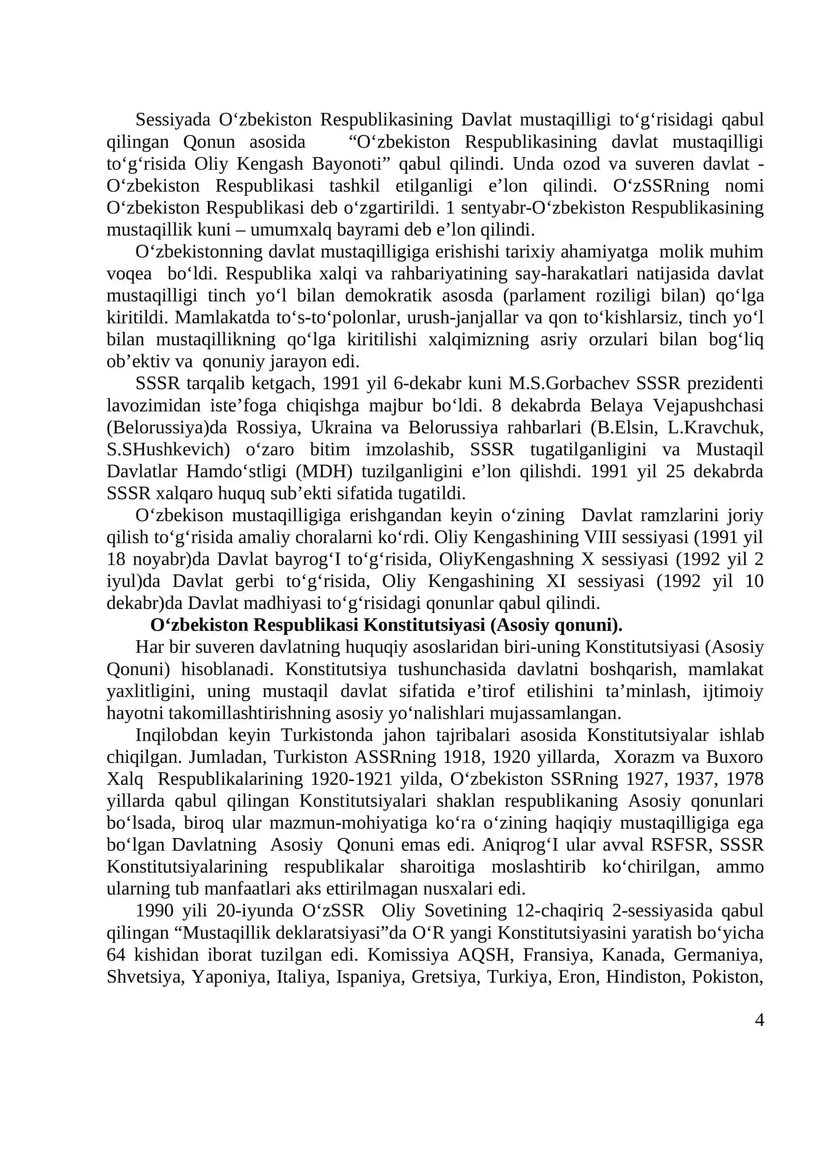 O‘zbekiston Respublikasining tashkil topishi va tarixiy ahamiyati 4