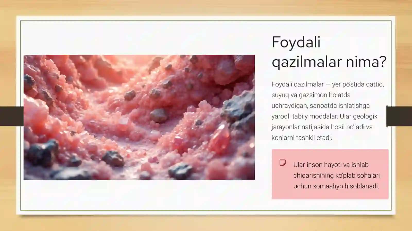 Foydali Qazilmalar va Ulardan Oqilona Foydalanish 4
