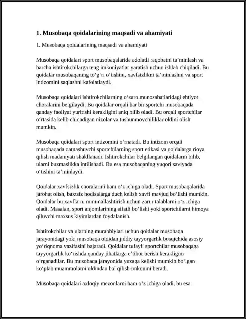 MUSOBAQA QOIDASI VA XAKAMLAR FUNKSIYALARI HAQIDAGI BLIMLARNI OʻZLASHTIRISH 4