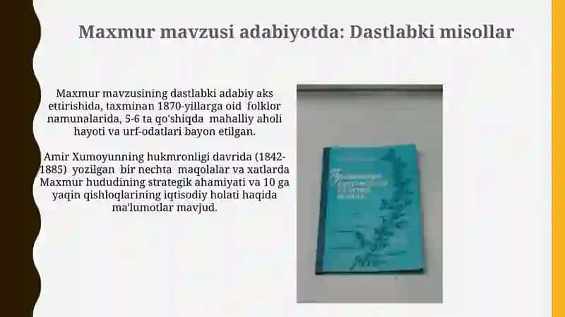 Maxmur va XIX asr oʻzbek adabiyoti 4