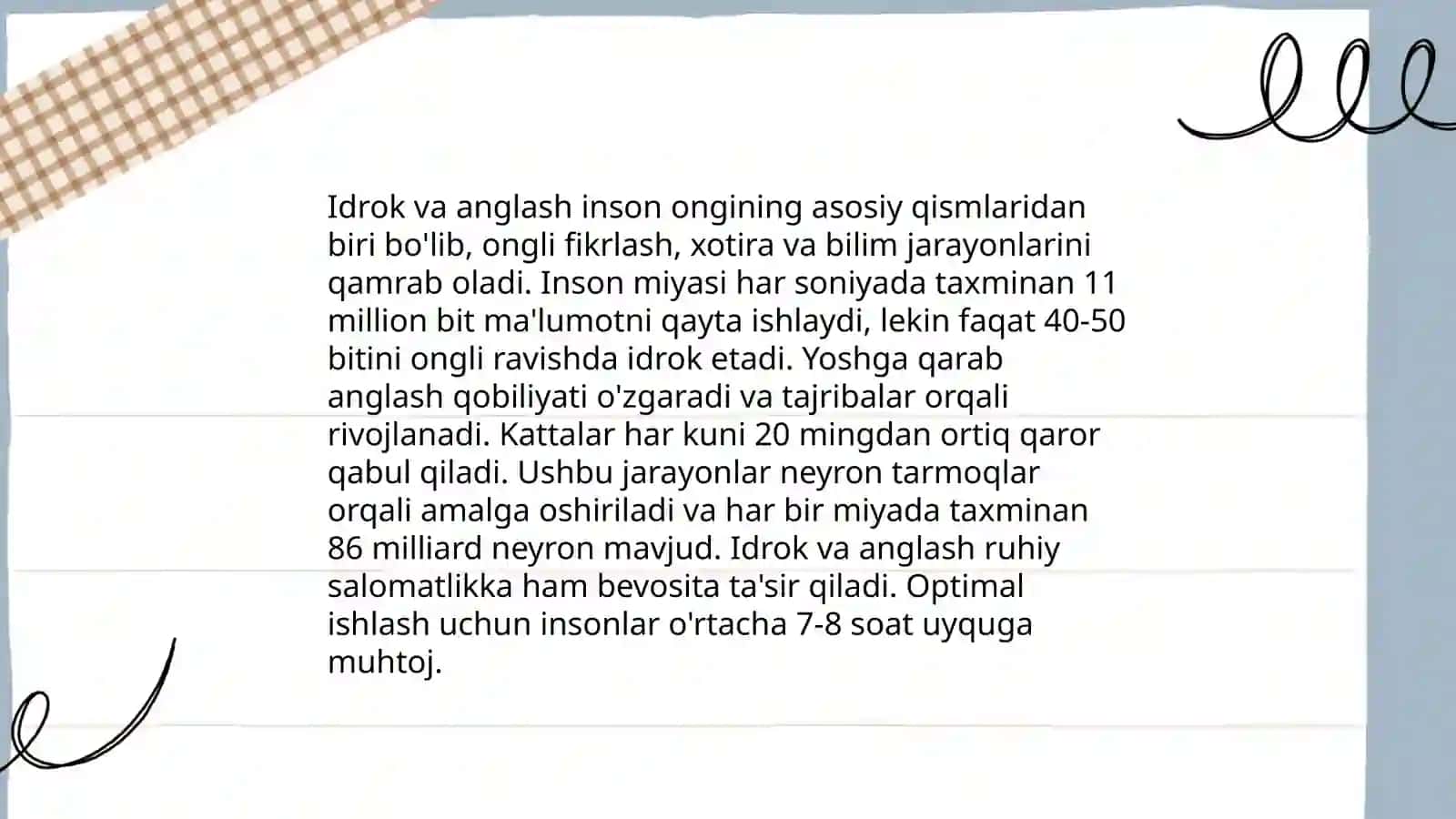 Idrok haqida tushuncha 4