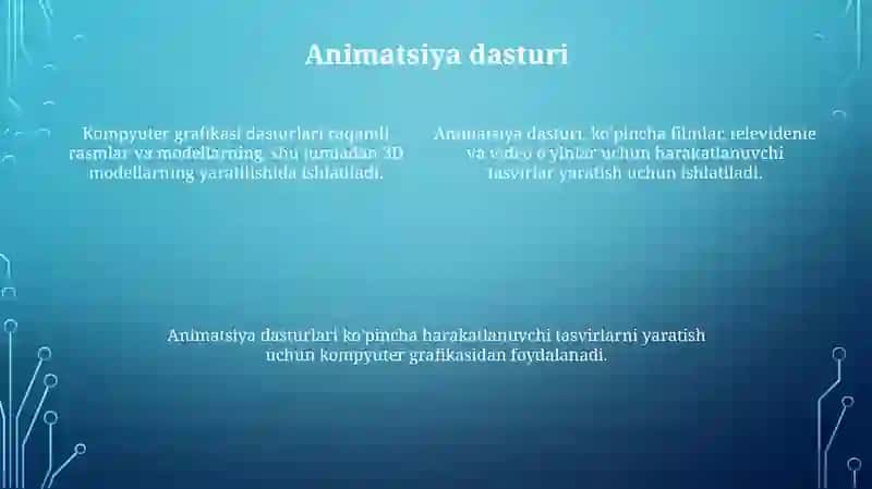 Kompyuter grafikasi dasturiy ta'minoti 4