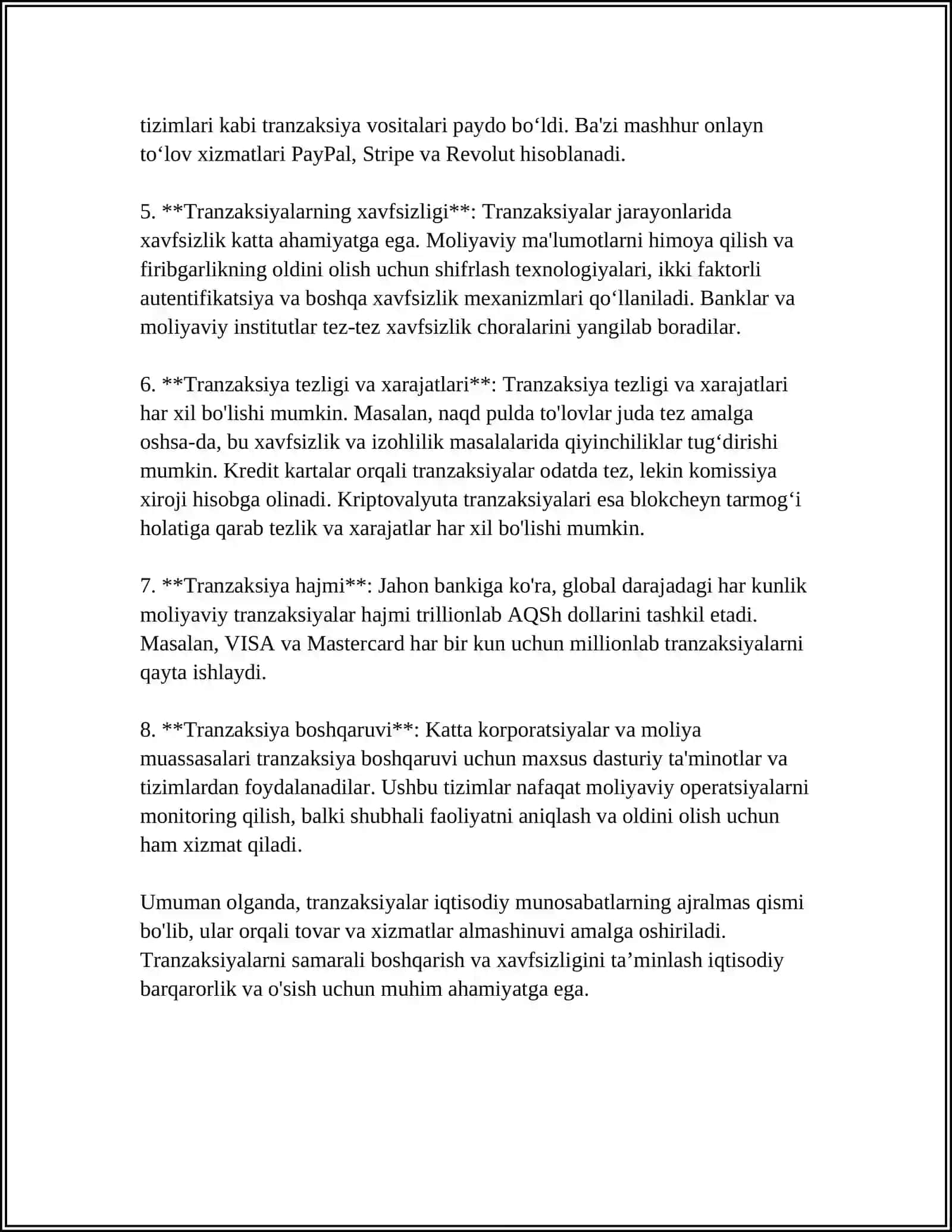 TRANZAKSIYALAR 4