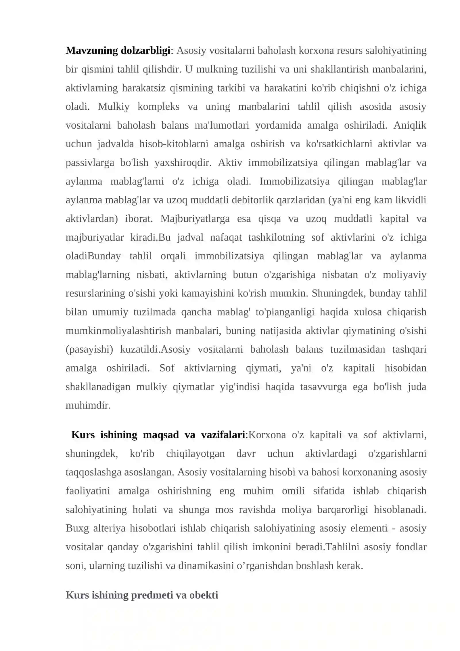 Asosiy vositalar holati va ularning samaradorligini tahlili 4