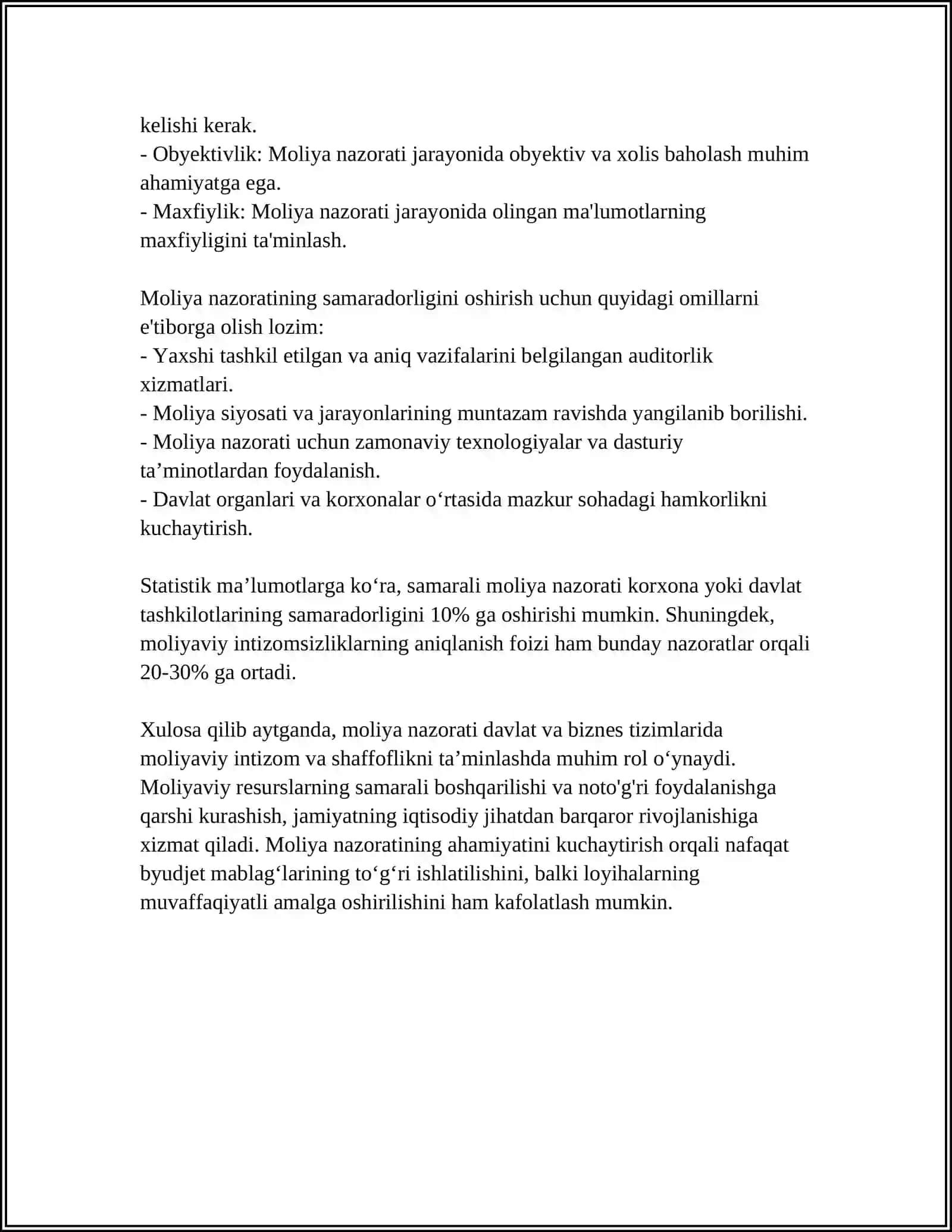 Moliyaviy Nazoratni Tashkil Etishning Nazariy va Huquqiy Asoslari 4