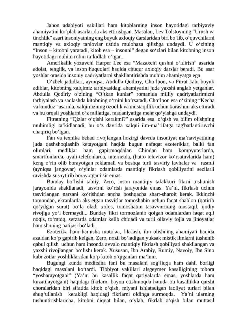 Kitob – Hayotni Yaratuvi Murabbiydir 4