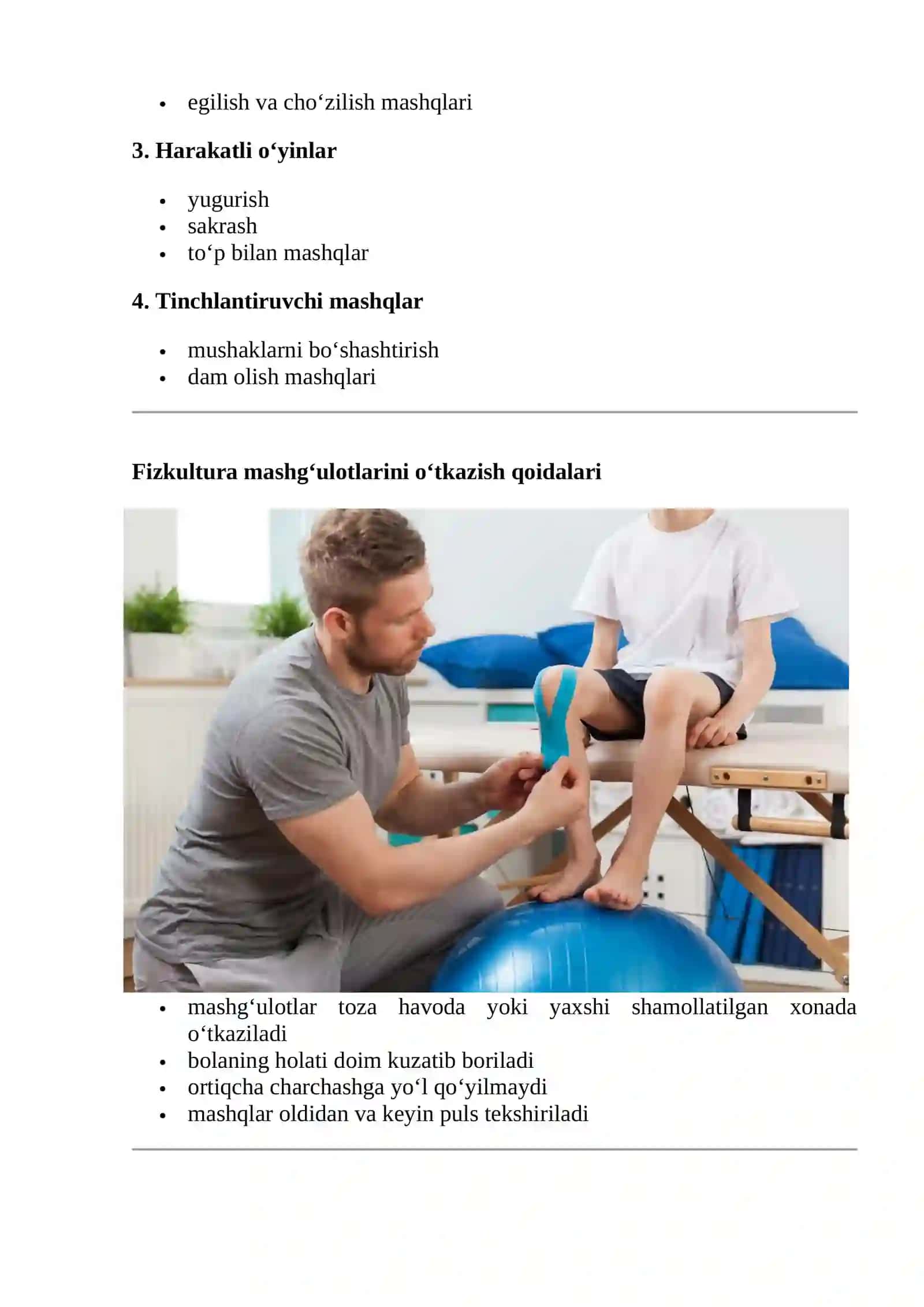 Nimjon va bemor bolalarda davolash va fizkulturani qollash mavzusida referat 4