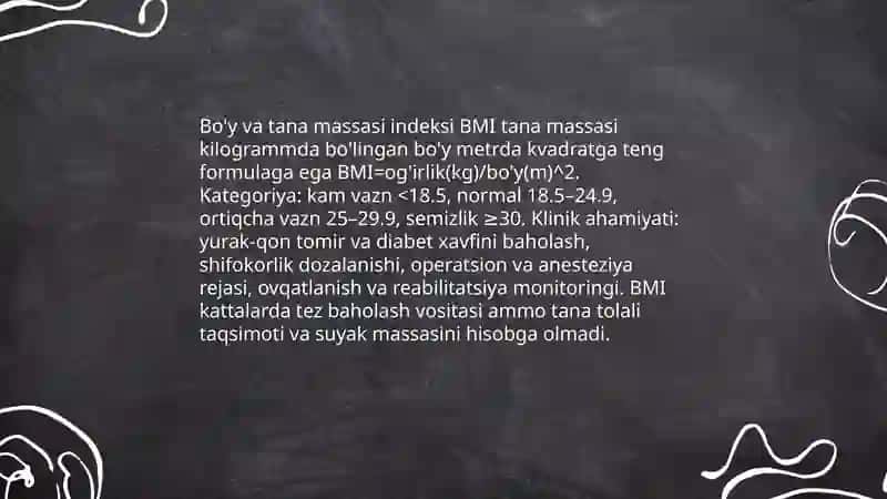Antropometrik ko'rsatkichlarini oʻlchashning tibbiyotdagi ahamiyati 4
