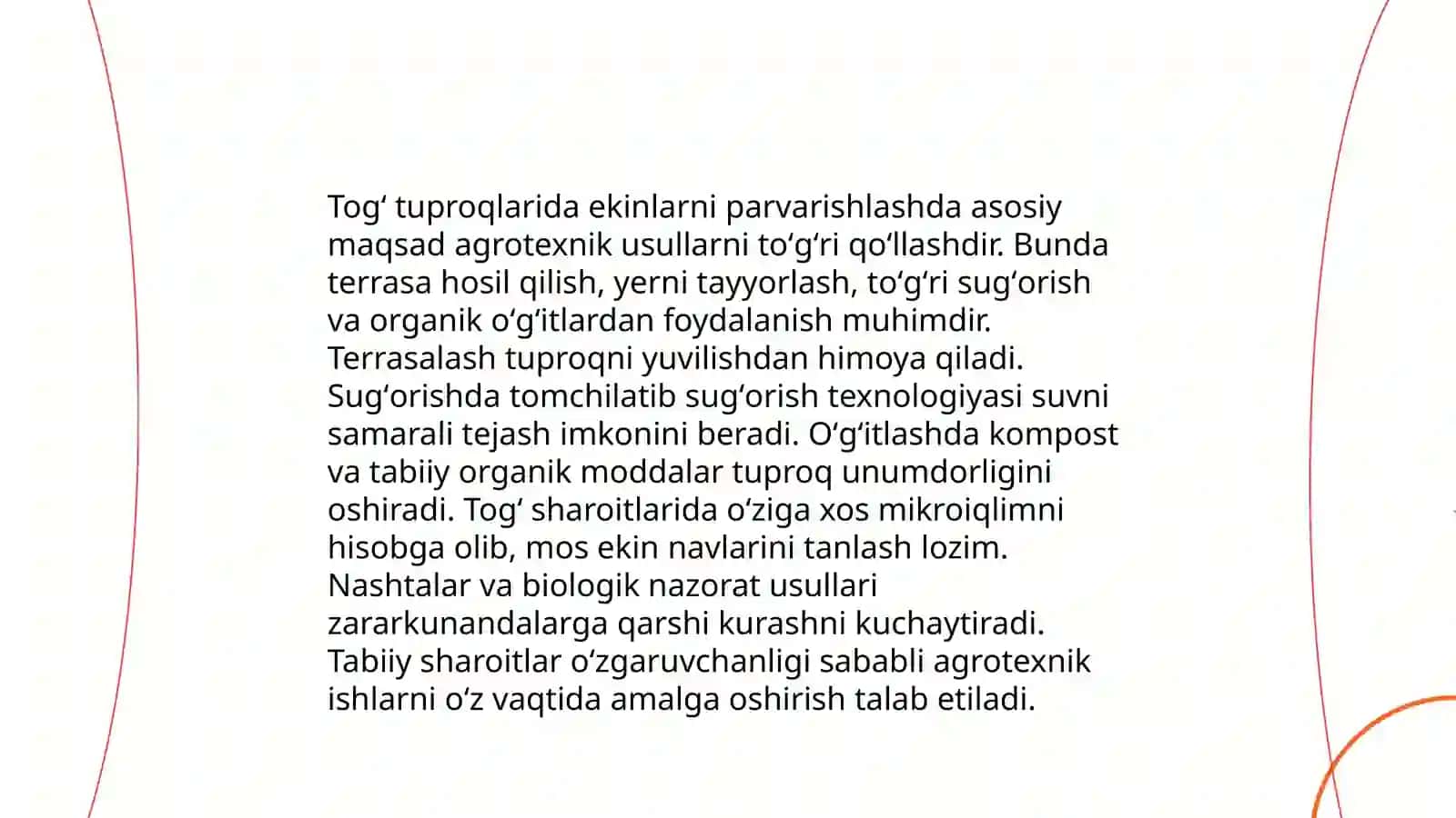 Togʻ tuproqlaridan qishloq xo'jaligida foydalanish 4
