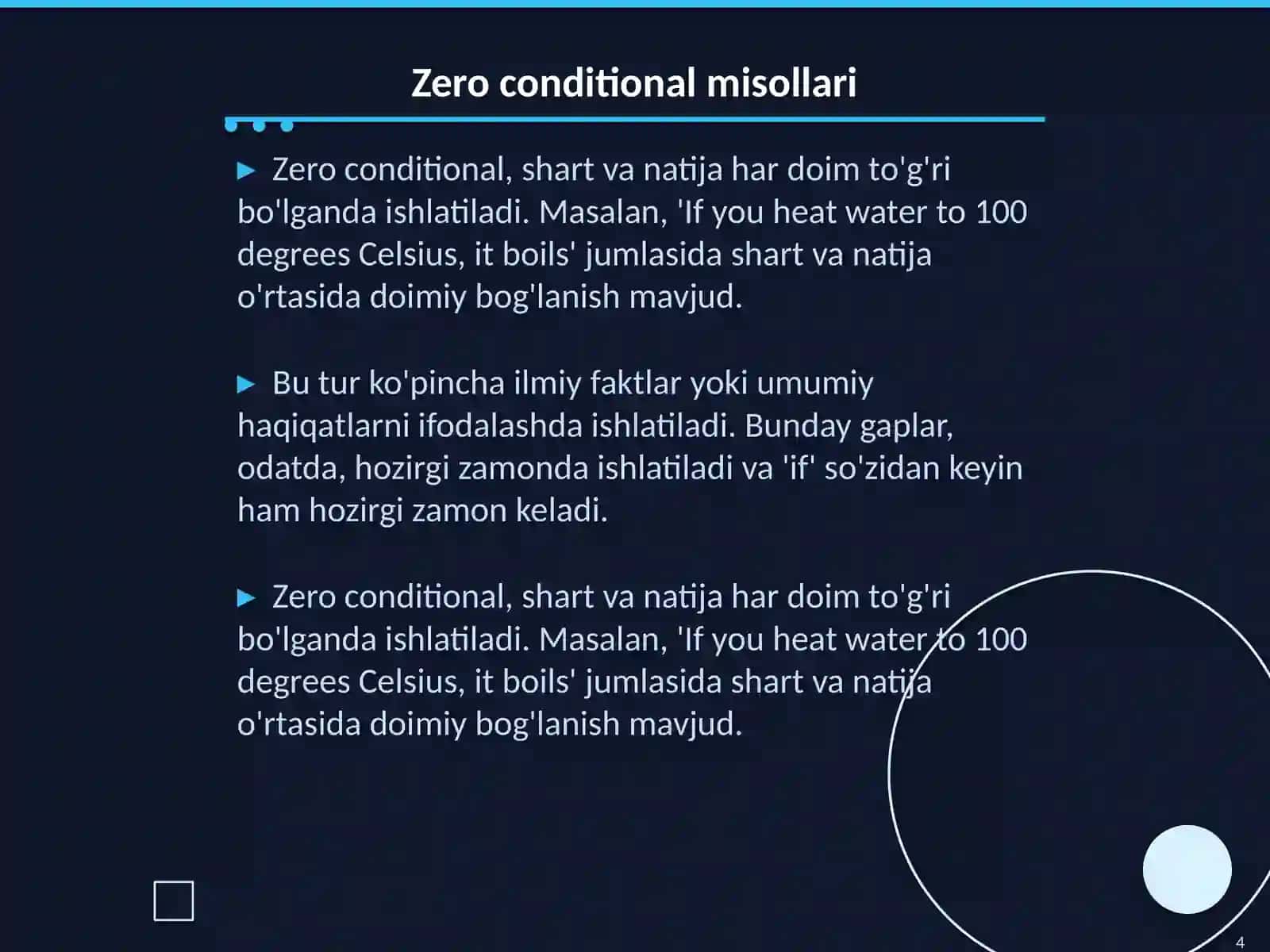 If conditional ingliz tilida 4