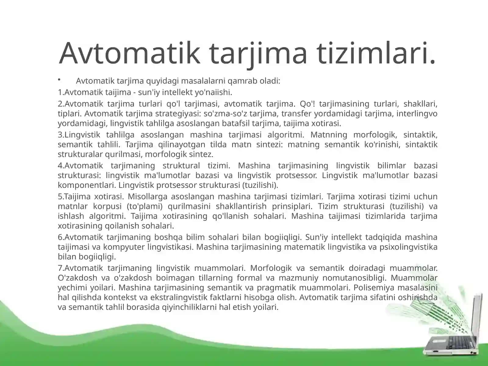 Mashina tarjimasida lemmatizatsiya bosqichi uchun o‘zbek tilining morfologik bazasini shakllantirish 4