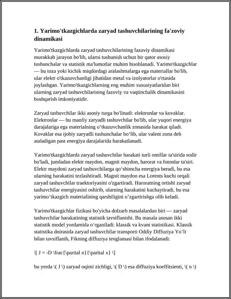 MUHANDISLIK FIZIKASI INSTITUTI MUSTAQIL ISH 4