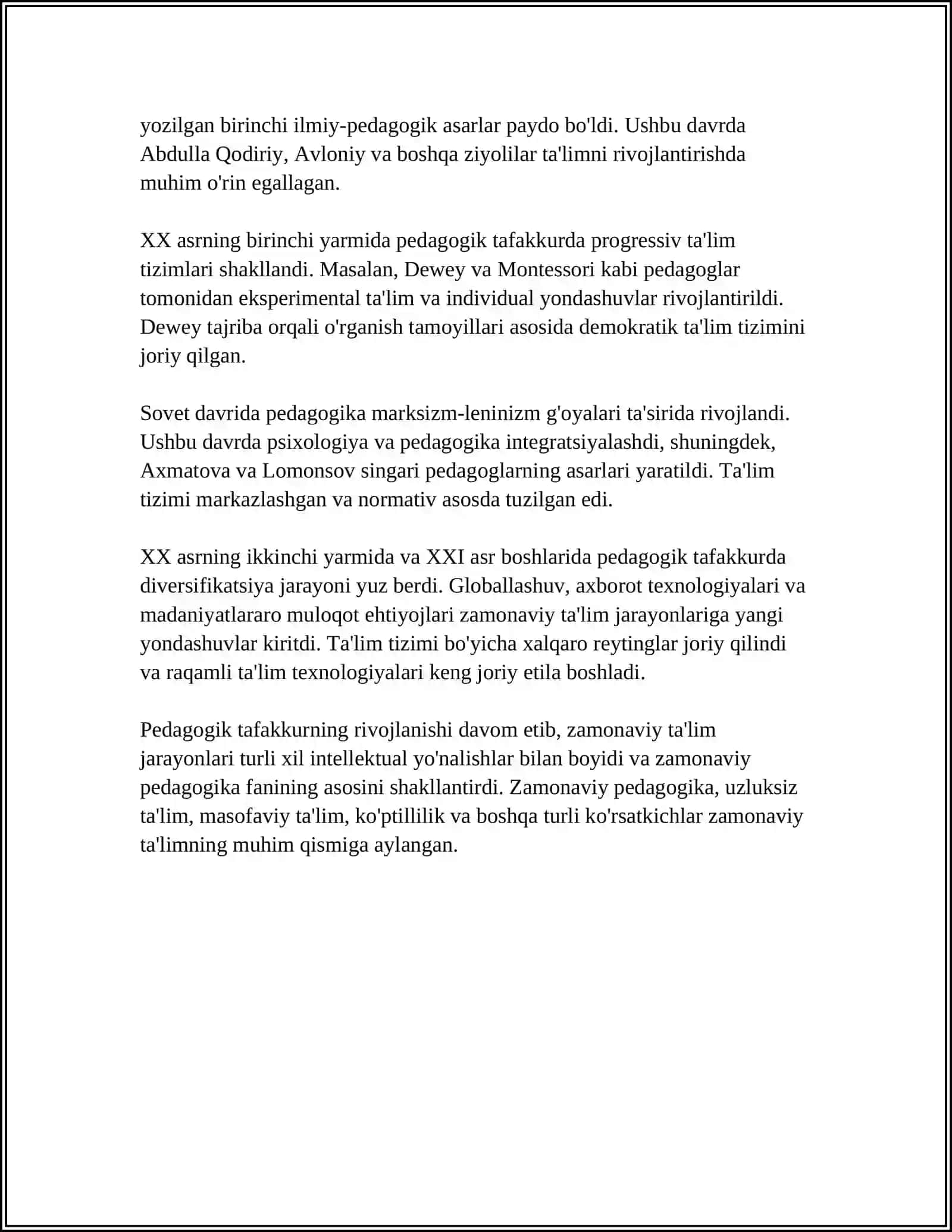 PEDAGOGIK FIKR TARAQQIYOTIDA O'QITUVCHINING KASBIY MAHORATI HAMDA BURCH VA MA'SULIYATLARI 4