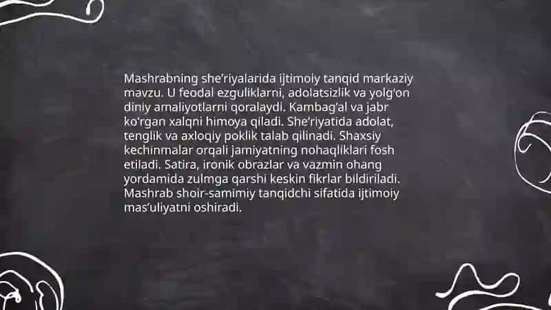 Mashrab sheʼriyati gʻoyaviy-badiiy xususiyatlari 4