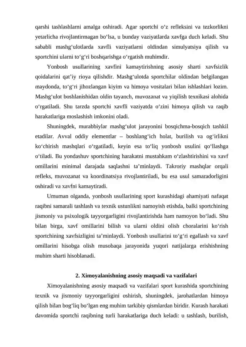 Yonbosh usullariga ximoyalanish usullarini takomillashtirish 4