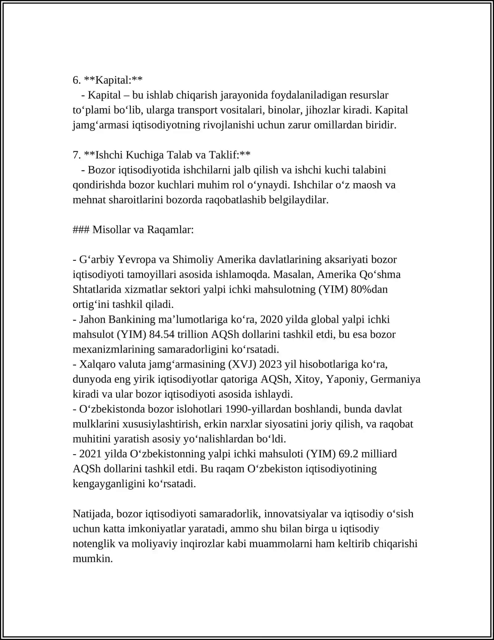 BOZOR IQTISODIYOTINING ASOSIY MODELLARI 4