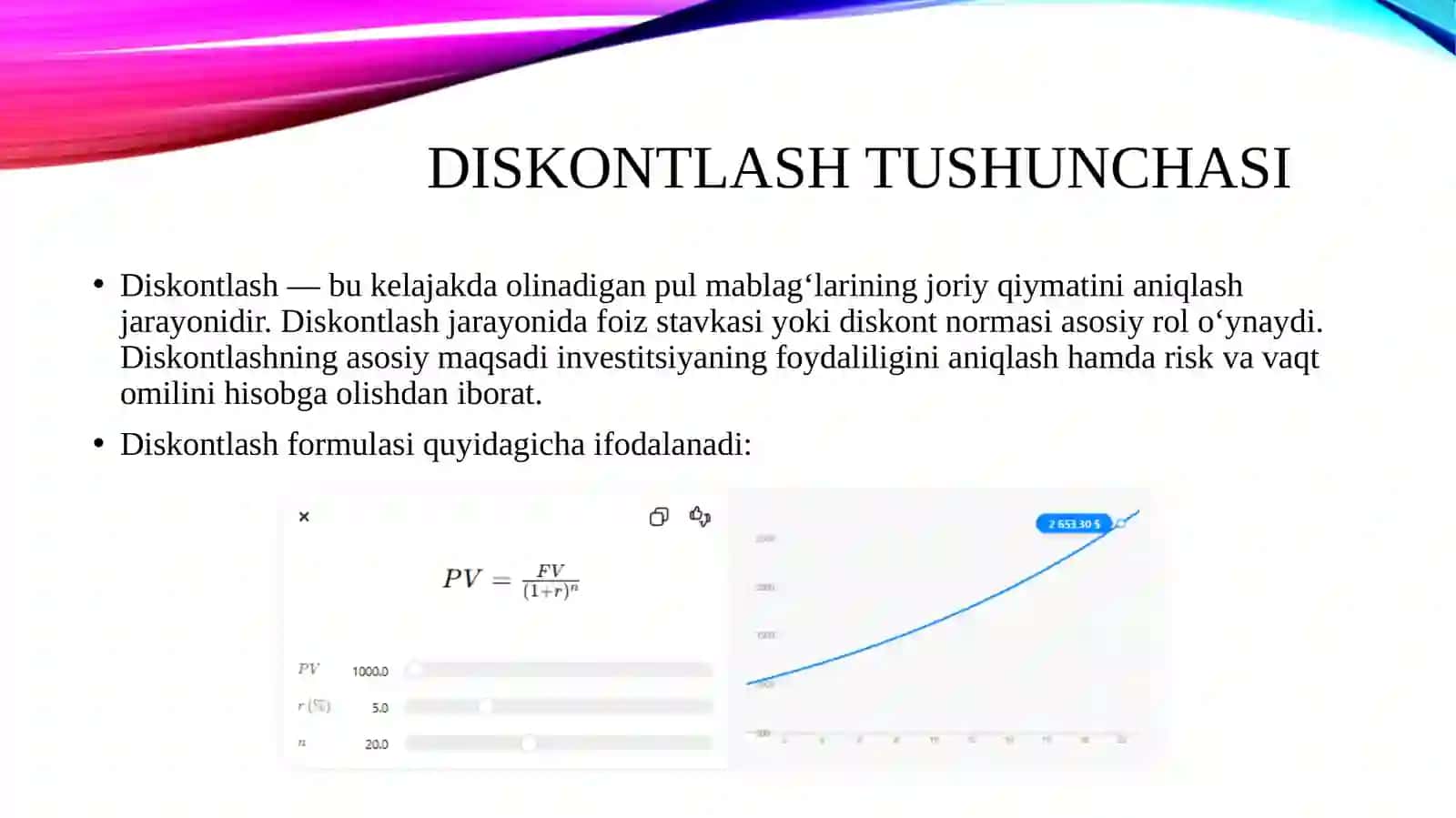 Diskontlash modellari va ularning amaliy qo‘llanilishi 4