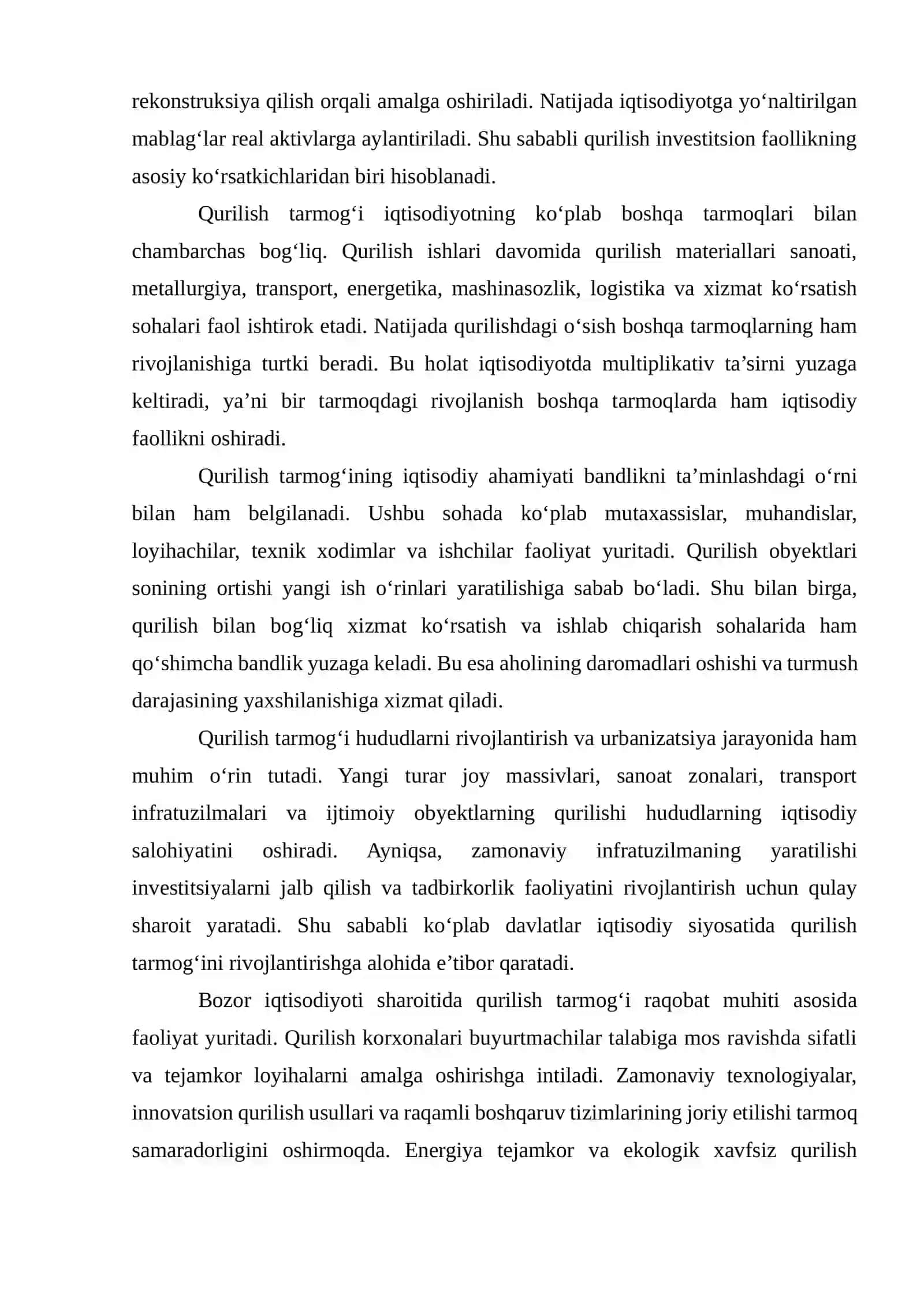 QURILISH TARMOG‘INING IQTISODIY BAHOLASH USULLARI 4