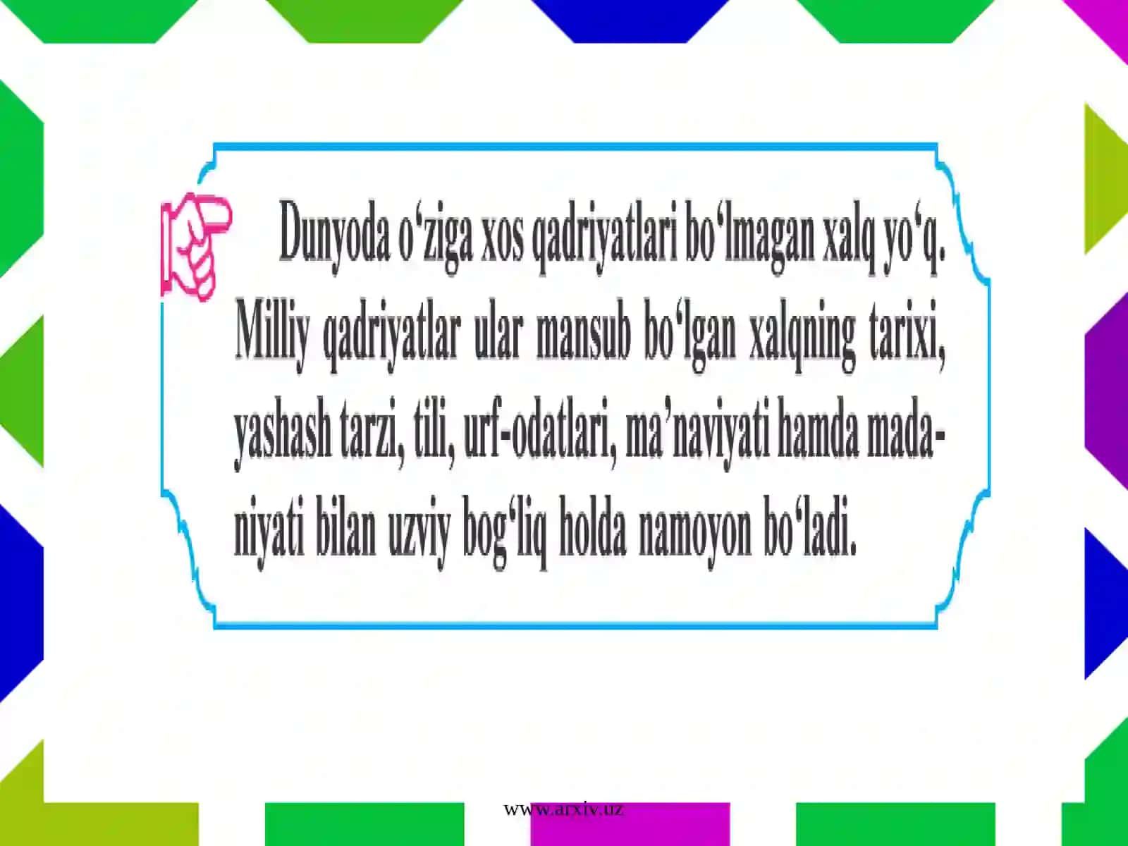 FARG’ONA SHAHAR BIRINCHI O’RTA TA’LIM MAKTABI MILLIY ISTIQLOL G’OYASI FANIO’QITUVCHISI MAVLONOVA ODINANING 4
