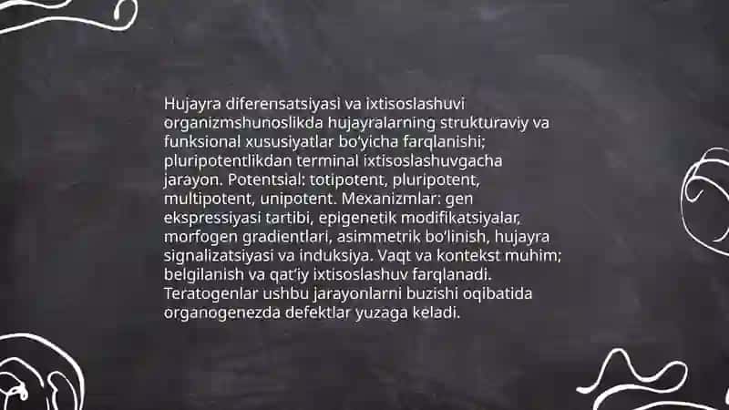 Embrional rivojlanishning umumiy qonuniyatlari 4