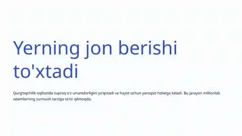 Cho'llanish Jarayoni: Sabablar, Ta'sirlar va Qarshi Kurash 4