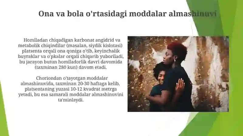 Ona va bola sistemasining shakllanishi 4