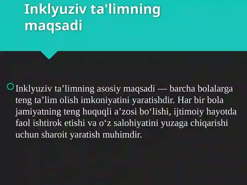 Imkoniyati cheklangan bolalarni inklyuziv ta'lim va tarbiyalash konsepsiyasi 4