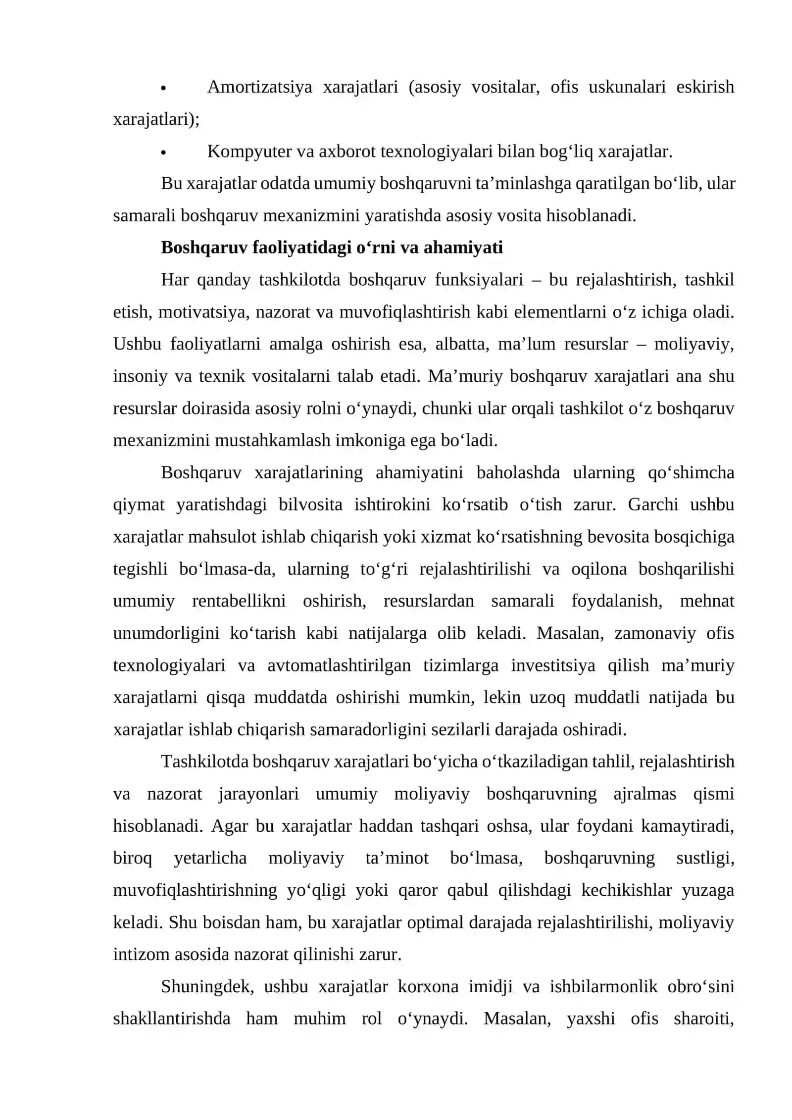 MAʼMURIY BOSHQARUV XARAJATLARINI HISOBGA OLISH 4