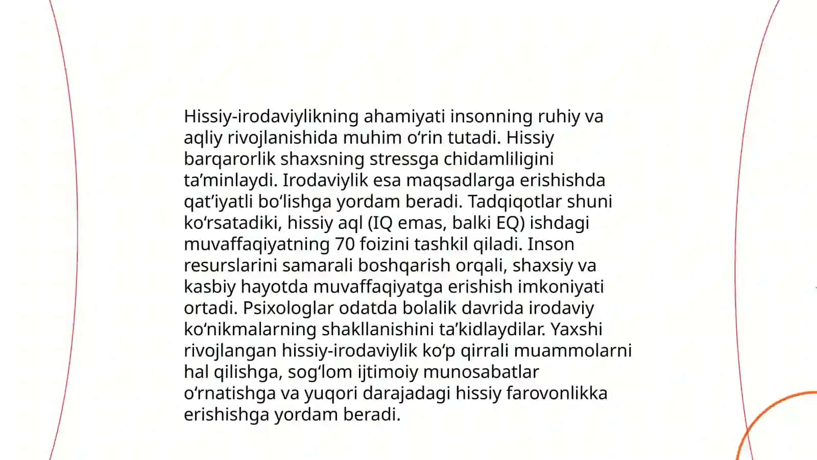 Hissiy-irodaviy xususiyatlar 4