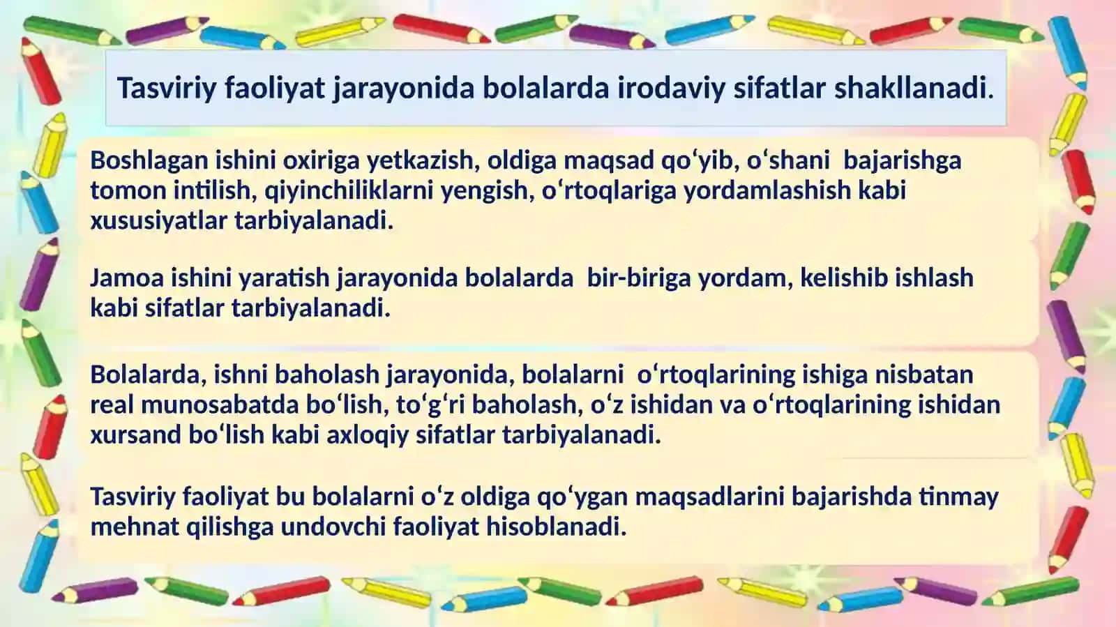 Maktabgacha ta’limda bolalarni ijodiy faoliyatini tashkilqilish texnologiyasi 4